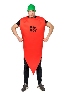 Halloween Costume Couple Red Pepper One-piece with Hat Spoof Stage Character Party Costume