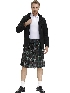 M-xl Men's Plaid Skirt Scottish Holiday Dress Men's Check Pleated Skirt Boy's Skirt Stage Performance Skirt