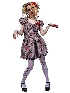 Adult Women Scary Bloody Zombie Thread Raising Clown Halloween Costumes Cosplay Stage Show Costumes