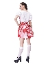 Red Plaid Beer Women's Dress Carnival Masquerade Dress Festive Party Cosplay Costumes