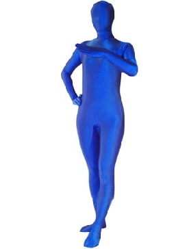 Supply Unicolor Blue Lycra Spandex Morph Zentai Zentai Morph Suit
