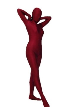 Crimson Lycra Spandex Morph Tights Zentai Morph Suit