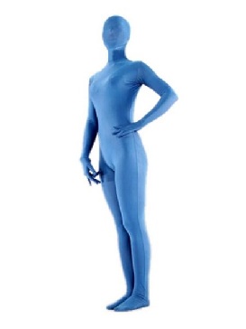 Superior Pale Blue Lycra Spandex Morph Tights Zentai Morph Suit