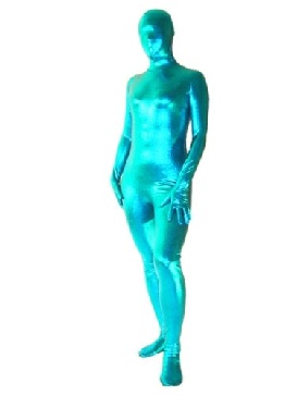 Popular Blue Zentai Costume Shiny Metallic Unisex Zentai Suit Holiday Costume