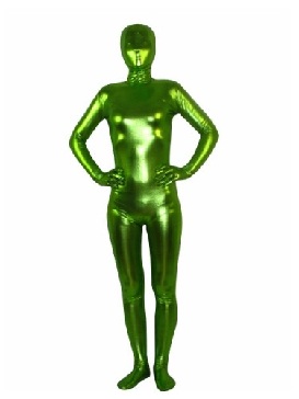 Spring Green Zentai Costume Shiny Metallic Unisex Zentai Suit Holiday Costume