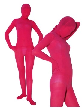 Ideal Red Plum Velvet Unisex Zentai Suit Holiday Costume
