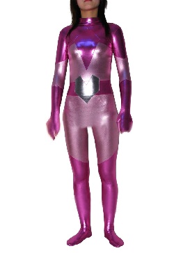 Purple PVC Catsuit Sexy Costume