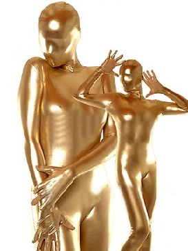 Gold Zentai Costume Shiny Metallic Catsuit