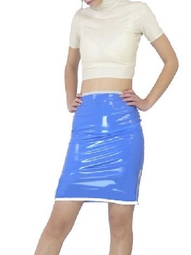 Latex Rubber Knee-length Skirt