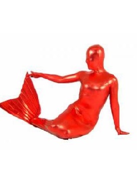Top Red Zentai Costume Shiny Metallic Unisex Zentai Suit Holiday Costume