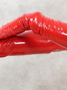 Red PVC Gloves Zentai Accessories