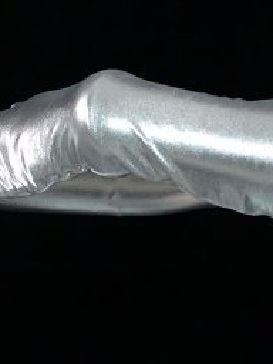 Zentai Silver Zentai Costume Shiny Metallic Gloves
