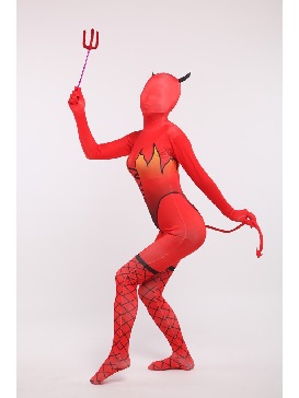 Christmas Red Elf Full Body Morph Costume Spandex Holiday Unisex Cosplay Zentai Suit