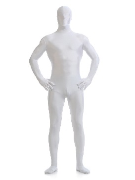 White Full Body Morph Costume Spandex Halloween Holiday Lycra Cosplay Suit