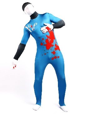 Blue Blood Full Body Morph Costume Halloween Spandex Holiday Unisex Cosplay Zentai Suit