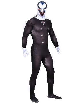 Black Vampire Full Body Morph Costume Halloween Spandex Holiday Unisex Cosplay Zentai Suit