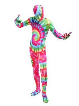 Adult Colorful Full Body Morph Costume Halloween Spandex Holiday Unisex Cosplay Zentai Suit