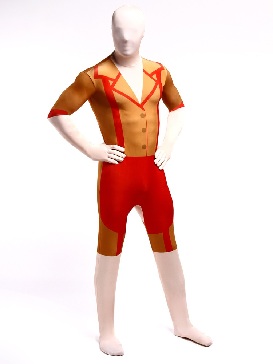 Orange Morph Suits Full Body Morph Costume Halloween Spandex Holiday Unisex Cosplay Zentai Suit