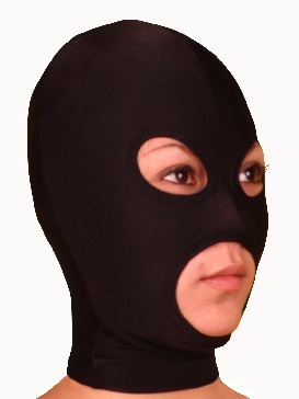 Halloween costume Eye Opened Mouth Opened Lycra Spandex Black Mask