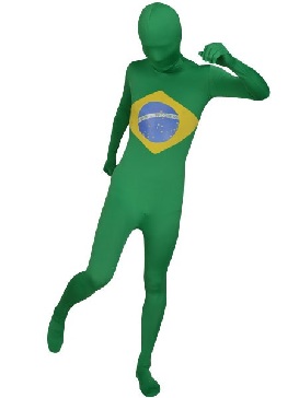 Brazil Flag Halloween Zentai Costume