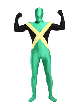 Jamaica Flag Spandex Full Body Halloween Zentai Costume