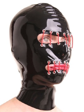 Rubber Mask Open Eyes Open Mouth Open Nostrils Latex Head Cover 3D Cropping and Stitching Latex Head Cover