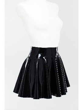 Women Black Mini Skirt Sexy Gummi Summer Mini Rock Dancewear Latex Rubber Skirt