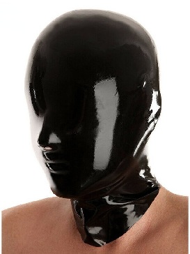 Rubber Fetish Head Cover Latex mask with zippered cosplay Latex Halloween Costume