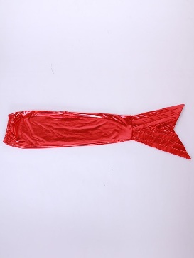 Halloween Red Mermaid Tail Shiny Metallic suit Animal Zentai costume