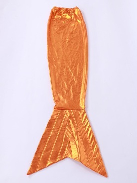 Halloween Orange Mermaid Tail Shiny Metallic Animal Zentai suit