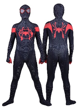 2018 Parallel Universe Little Black Spider Halloween Cosplay Miles Spider-Man One-piece zentai suit