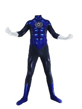 Adults Kids Blue Lantern Corps full body Halloween Cosplay Zentai suit