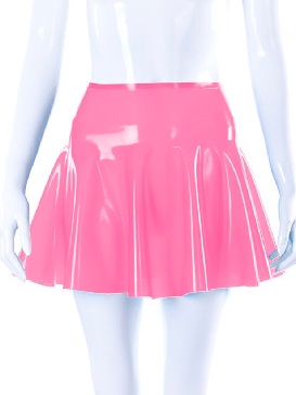 Halloween PVC Mini Skater Flared Pleated Transparent Halloween PVC High Waist Mini Skirt Clear Halloween PVC Skirt