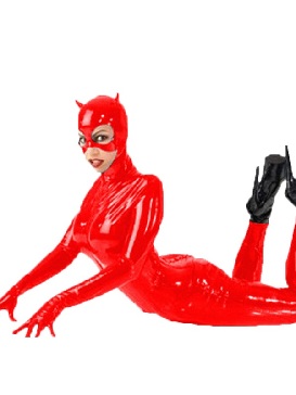PVC Footed full body Catsuit Women Catwoman zentai cosplay Halloween Costume