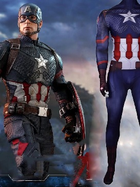 Captain America Costume Captain America Cosplay Costumes Halloween costume Jumpsuit