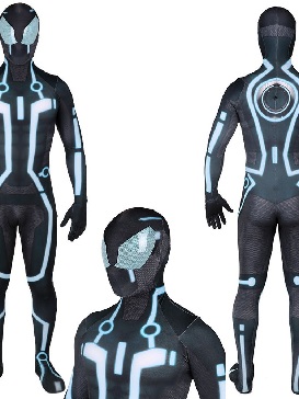 Tron Blue Bodysuit Stage Costumes Show Costumes Halloween Cosplay Costumes