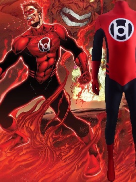 Dc Comics Red Lantern Corps Cosplay Costumes Halloween costume Red Lantern Corpsl Jumpsuit
