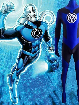 Dc Comics Blue Lantern Corps Blue Lantern Costume Cosplay Costumes Halloween costume Blue Lantern Costume