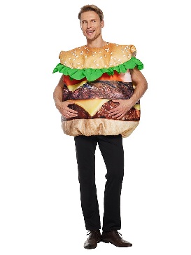 Supply New Style Compound Sponge Party Show Costumes Halloween Beef Burgers Adult Show Costumes