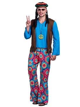 Halloween Fashion Men's Costume Hippie Peace Lover Cosplay Costume Halloween Costume