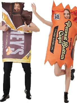 Halloween Party Costume Peanut Butter Chocolate Bar Cosplay Couple Costume Jumpsuit Fun Show Costumes