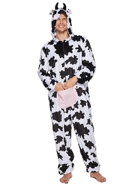 Supply Halloween New Style Pajamas Adult Cow Wool Sweater Costumes Milk Costumes Cosplay Costumes