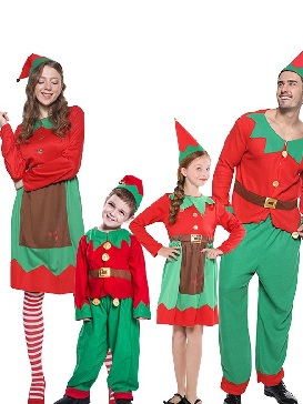 Supply Christmas Family Atmosphere Party Event Play Costume Christmas Elf Group Set