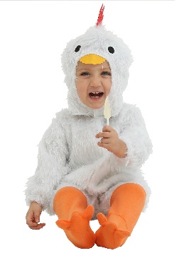 Baby Halloween Stuffed Animal Plays Halloween Baby Long White Fur Chick Suit Costume