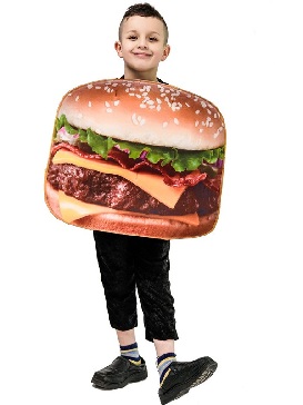 Halloween Kids Spoofing Burger Funny Food Party Costumes Stage Costumes Characters Show Costumes