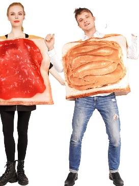 Adult Male and Female Couple Peanut Butter Toast Bread Conjoined Show Costumes Cos Stage Costumes