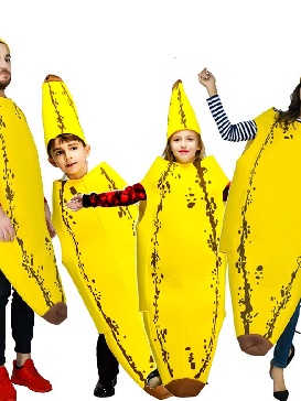 Supply Funny Banana Cosplay Costume Show Parent-child Costume Halloween Banana Couple Costume Carnival Fruit Costume