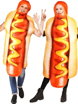 Supply Funny Hot Dog Jumpsuit Adult Hot Dog Cosplay Costume Stage Show Hot Dog Costume
