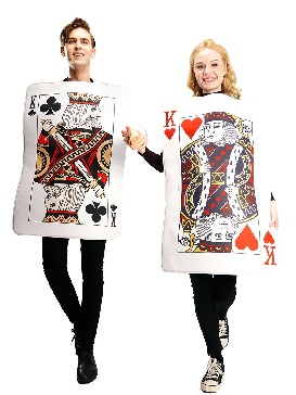 Supply Playing Card Couple Costume Peach Queen Peach King Peach King Carnival Funny Party Costume Batch