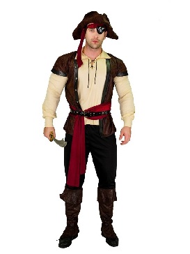 Supply Halloween Adult Big Men Leather Pirates Show Costumes Cosplay Cosplay Costume Party Stage Costumes